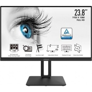 фото Монитор msi pro mp242p 23.8'' (1920x1080 (матовый)) ips/flat/1xhdmi(1.4)/1xd-sub(vga)/75hz/5ms/ подстраиваемая ножка (9s6-3pa1at-056)