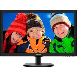 фото Монитор philips 21,5'' 223v5lsb 1920x1080 tn led 16:9 5ms vga dvi 10m:1 170/160 250cd glossy-black (223v5lsb/00)