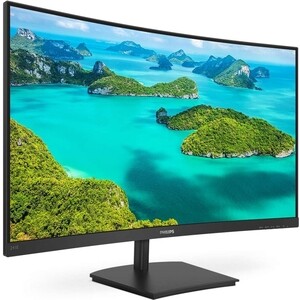 фото Монитор philips 23,6'' 241e1sca изогнутый 1920x1080 75 гц va led 16:9 4ms vga hdmi 20m:1 3 000:1 178/178 250cd tilt speakers black (241e1sca/01)