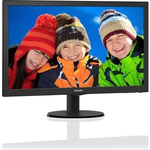 фото Монитор philips 23,6'' 243v5qhaba 1920x1080 mva w-led 16:9 8ms vga dvi-d hdmi 10m:1 178/178 250cd speakers black (243v5qhaba/01)