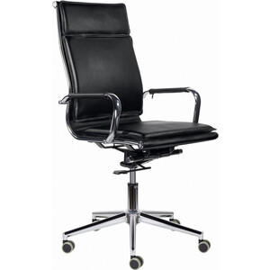 Кресло офисное Brabix Premium Kayman EX-532 экокожа хром черное (532543) кресло офисное brabix premium heavy duty hd 004 экокожа черное 531942