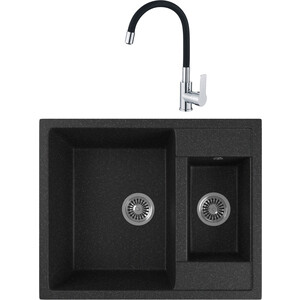 

Кухонная мойка и смеситель GreenStone GRS-21-308 Haiba HB70112-7 черная, GRS-21-308 Haiba HB70112-7 черная