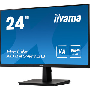 фото Монитор iiyama 23,8'' prolite xu2494hsu-b1 1920x1080@75 гц va led 16:9 3ms vga hdmi dp 2*usb2.0 80m:1 3000:1 178/178 250cd tilt sp(xu2494hsu-b1)