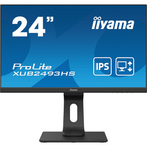 фото Монитор iiyama 23,8'' prolite xub2493hs-b4 1920x1080@75 гц ips led 16:9 4ms vga hdmi dp 80m:1 1000:1 178/178 250cd has pivot tilt (xub2493hs-b4)