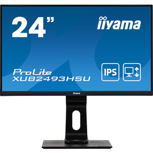 фото Монитор iiyama 23,8'' prolite xub2493hsu-b1 1920x1080@60 гц ips led 16:9 4ms vga hdmi dp 2*usb2.0 80m:1 1000:1 178/178 250cd has (xub2493hsu-b1)