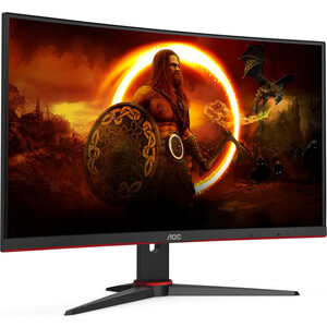 фото Монитор aoc 27'' c27g2ae 1500r curved 1920x1080 165hz va wled 16:9 1ms d-sub 2*hdmi dp 80m:1 4000:1 178/178 250cd tilt swivel sp (c27g2ae/bk)