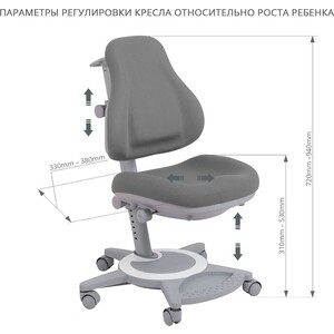 фото Комплект fundesk парта sentire grey + кресло bravo grey