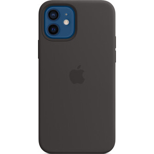 фото Чехол magsafe apple iphone 12 / 12 pro silicone case with magsafe - black (mhl73ze/a)