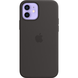 фото Чехол magsafe apple iphone 12 / 12 pro silicone case with magsafe - black (mhl73ze/a)