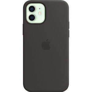 фото Чехол magsafe apple iphone 12 / 12 pro silicone case with magsafe - black (mhl73ze/a)