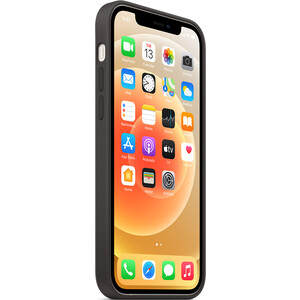 фото Чехол magsafe apple iphone 12 / 12 pro silicone case with magsafe - black (mhl73ze/a)