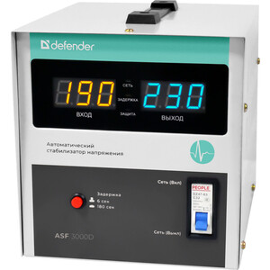 

Стабилизатор Defender Voltage stabilizer ASF 3000D floor standing 1800W metal case, terminal (99038), Voltage stabilizer ASF 3000D floor standing 1800W metal case, terminal (99038)