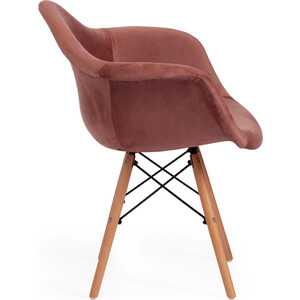 фото Кресло tetchair secret de maison cindy soft (eames) (mod. 101) дерево береза/металл/мягкое сиденье/ткань коралловый (hlr 44)/натуральный