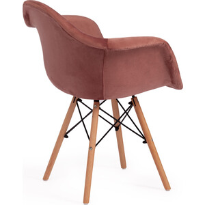 фото Кресло tetchair secret de maison cindy soft (eames) (mod. 101) дерево береза/металл/мягкое сиденье/ткань коралловый (hlr 44)/натуральный