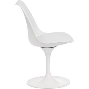 фото Стул tetchair tulip fashion chair (mod. 109) металл/пластик/ pu белый/белый