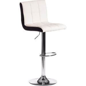 фото Барный стул tetchair barber (mod. ky711d) металл/экокожа белый/черный/хром