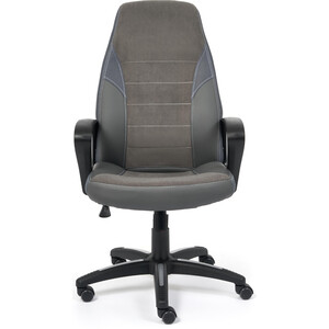 Кресло TetChair Inter кож/зам/флок/ткань, серый/металлик C-36/29/TW-12 растущий стул конек горбунек комфорт серый металлик