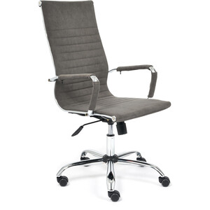 Кресло TetChair Urban флок серый 29 компьютерное кресло tetchair кресло trendy 22 кож зам ткань зеленый серый 36 001 12