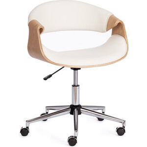 Кресло TetChair Bend натуральный кож/зам белый стул tetchair maxi белый натуральный жесткое сиденье