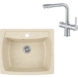

Кухонная мойка и смеситель GreenStone GRS-03-328 Haiba HB70088 с сифоном, бежевая, GRS-03-328 Haiba HB70088 с сифоном, бежевая