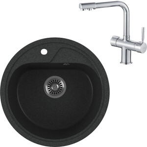 

Кухонная мойка и смеситель GreenStone GRS-04-343 Haiba HB70088 с сифоном, антрацит, GRS-04-343 Haiba HB70088 с сифоном, антрацит