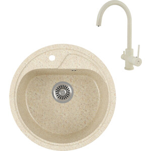 

Кухонная мойка и смеситель GreenStone GRS-04-328 Kaiser Merkur R 26744-11 с сифоном, бежевая, GRS-04-328 Kaiser Merkur R 26744-11 с сифоном, бежевая