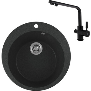 

Кухонная мойка и смеситель GreenStone GRS-05-343 Kaiser Decor 40144-9 с сифоном, антрацит, GRS-05-343 Kaiser Decor 40144-9 с сифоном, антрацит
