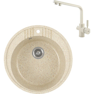 

Кухонная мойка и смеситель GreenStone GRS-05s-328 Kaiser Decor 40144-11 с сифоном, бежевая, GRS-05s-328 Kaiser Decor 40144-11 с сифоном, бежевая