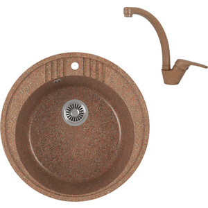 

Кухонная мойка и смеситель GreenStone GRS-05s-307 Kaiser County 55244-7 с сифоном, терракот, GRS-05s-307 Kaiser County 55244-7 с сифоном, терракот