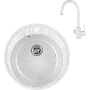 

Кухонная мойка и смеситель GreenStone GRS-05s-331 Kaiser Merkur 26744-4 с сифоном, белая, GRS-05s-331 Kaiser Merkur 26744-4 с сифоном, белая