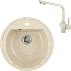 

Кухонная мойка и смеситель GreenStone GRS-07-328 Kaiser Decor 40144-11 с сифоном, бежевая, GRS-07-328 Kaiser Decor 40144-11 с сифоном, бежевая