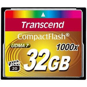 Карта памяти Transcend 32GB CompactFlash 1000x (TS32GCF1000) карта памяти compact flash 32gb transcend 133x