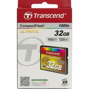 фото Карта памяти transcend 32gb compactflash 1000x (ts32gcf1000)