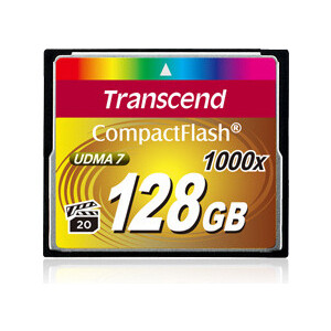 Карта памяти Transcend 128GB CompactFlash 1000x (TS128GCF1000) карта памяти compact flash 64gb transcend 1000x