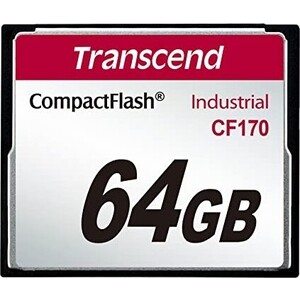 Карта памяти Transcend 64GB, CF Card, MLC, Embedded (TS64GCF170) карта памяти transcend cf 64gb 800x ts64gcf800