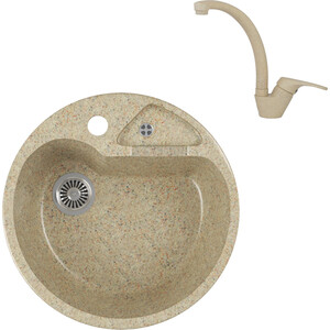 

Кухонная мойка и смеситель GreenStone GRS-08K-302 Kaiser County 55244-16 с сифоном, песочная, GRS-08K-302 Kaiser County 55244-16 с сифоном, песочная