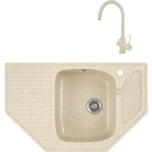 

Кухонная мойка и смеситель GreenStone GRS-10-328 Kaiser Merkur R 26744-11 с сифоном, бежевая, GRS-10-328 Kaiser Merkur R 26744-11 с сифоном, бежевая