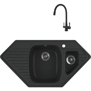 

Кухонная мойка и смеситель GreenStone GRS-10K-343 Lemark Comfort LM3075BL с сифоном, антрацит, GRS-10K-343 Lemark Comfort LM3075BL с сифоном, антрацит