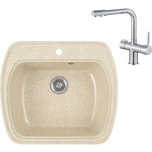 

Кухонная мойка и смеситель GreenStone GRS-11-328 Haiba HB70088 с сифоном, бежевая, GRS-11-328 Haiba HB70088 с сифоном, бежевая