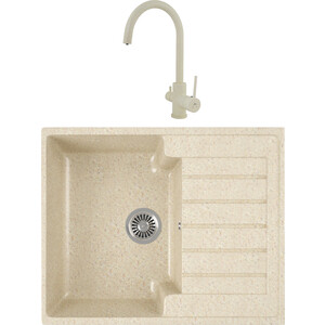 

Кухонная мойка и смеситель GreenStone GRS-13s-328 Kaiser Merkur R 26744-11 с сифоном, бежевая, GRS-13s-328 Kaiser Merkur R 26744-11 с сифоном, бежевая