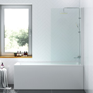 Шторка для ванной Damixa Skyline 80 распашная, прозрачная, хром глянцевый (DX35WBS-D080-140MT)