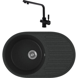 

Кухонная мойка и смеситель GreenStone GRS-18-343 Kaiser Decor 40144-9 с сифоном, антрацит, GRS-18-343 Kaiser Decor 40144-9 с сифоном, антрацит