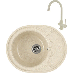 

Кухонная мойка и смеситель GreenStone GRS-18k-328 Kaiser Merkur R 26744-11 с сифоном, бежевая, GRS-18k-328 Kaiser Merkur R 26744-11 с сифоном, бежевая