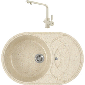 

Кухонная мойка и смеситель GreenStone GRS-18S-328 Kaiser Decor 40144-11 с сифоном, бежевая, GRS-18S-328 Kaiser Decor 40144-11 с сифоном, бежевая