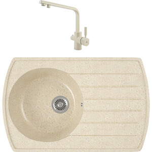 

Кухонная мойка и смеситель GreenStone GRS-23-328 Kaiser Decor 40144-11 с сифоном, бежевая, GRS-23-328 Kaiser Decor 40144-11 с сифоном, бежевая