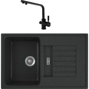 

Кухонная мойка и смеситель GreenStone GRS-24-343 Kaiser Decor 40144-9 с сифоном, антрацит, GRS-24-343 Kaiser Decor 40144-9 с сифоном, антрацит