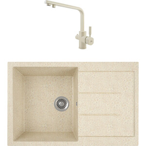 

Кухонная мойка и смеситель GreenStone GRS-25-328 Kaiser Decor 40144-11 с сифоном, бежевая, GRS-25-328 Kaiser Decor 40144-11 с сифоном, бежевая