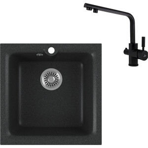 

Кухонная мойка и смеситель GreenStone GRS-42-343 Kaiser Decor 40144-9 с сифоном, антрацит, GRS-42-343 Kaiser Decor 40144-9 с сифоном, антрацит