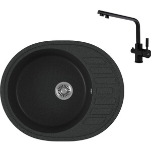 

Кухонная мойка и смеситель GreenStone GRS-62-343 Kaiser Decor 40144-9 с сифоном, антрацит, GRS-62-343 Kaiser Decor 40144-9 с сифоном, антрацит