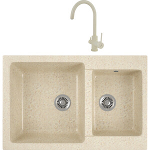 

Кухонная мойка и смеситель GreenStone GRS-76k-328 Kaiser Merkur R 26744-11 с сифоном, бежевая, GRS-76k-328 Kaiser Merkur R 26744-11 с сифоном, бежевая